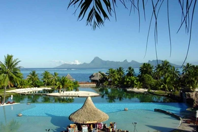 BEACHCOMBER HOTEL TAHITI WALLPAPER   (