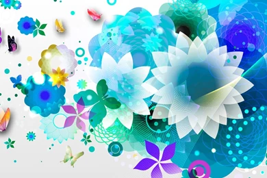 Blue Flower Abstraction HD Desktop Wallpapers : Widescreen : High ...