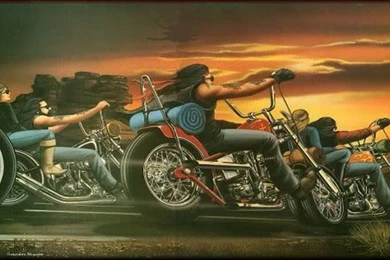 Wallpapers Motorcycle Lets Ride Chopper Cross Country Group Riding ...