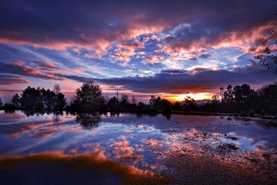 Aalborg Night Scene From Sea Dark Cityscape iPad Wallpapers ...