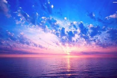 Beautiful Pink Sky Above The Ocean, Cloud, Beaches, 2560x1600 HD ...