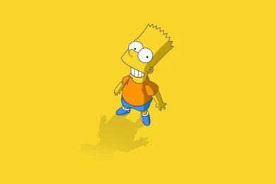 Minimalistic The Simpsons Bart Simpson Yellow Backgrounds Wallpapers ...
