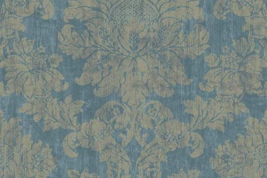 Luray Damask Wallpapers In Blue By Ronald Redding For York ...