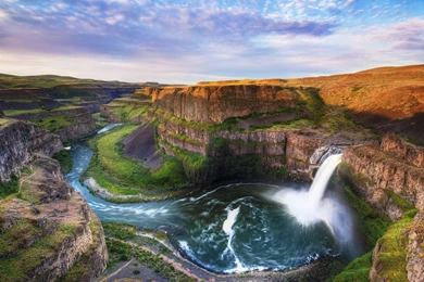 Landscape, Waterfall, River, Rock Wallpapers HD / Desktop And ...