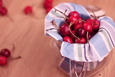 Cherry, Red, Food Wallpapers Hd, Sweets, Waffles, Raspberries, Fruit