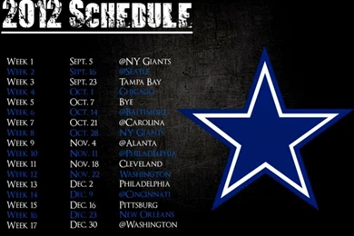 Dallas Cowboys Wallpapers Schedule