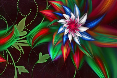 Download Wallpapers 2048x2048 3d, Abstract, Fractal, Flowers New ...