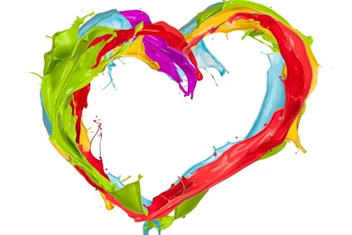 Heart, Colors, Paint, Design, Spray, Heart, Paint, Splash ...