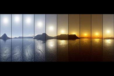 TIME LAPSE SUNRISE SUN SET OCEAN HD WALLPAPER   (