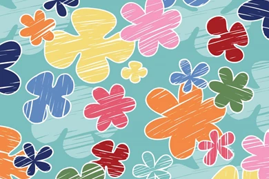 Cartoon Flowers Backgrounds Vector Art & Graphics
