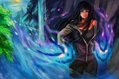 Wallpapers Animated Waterfalls Naruto Hyuuga Hinata Girl Water ...