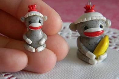Sock Monkey Charm+Miniature Sock Monkey By ThePetiteShop On DeviantArt