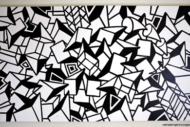 Modern Abstract Art Black And White Wallpapers