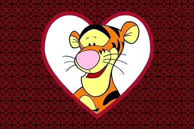 FREE Cartoon Graphics / Pics / Gifs / Photographs: Tigger In Heart ...