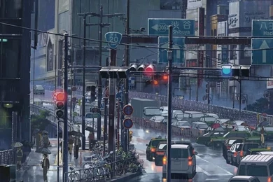 Cityscape City Town Anime Scenery Backgrounds Wallpapers
