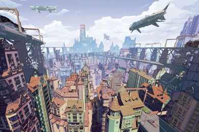 Animal Arsenixc Bird Building City Clouds Landscape Original ...