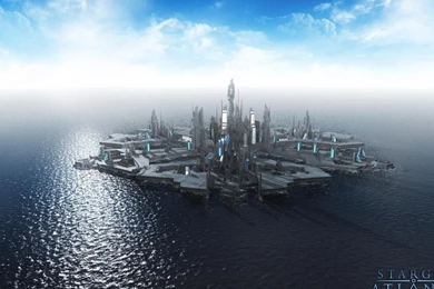 Stargate Atlantis City Base Water Sky HD Wallpapers Wallpapers ...