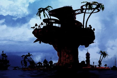 Gorillaz plastic beach evening By Jonathan c eastwood On DeviantArt