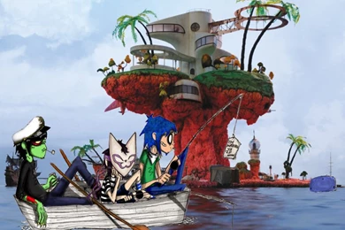 Gorillaz At Plastic Beach. By Lilyfer On DeviantArt