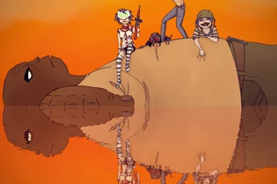 Gorillaz And The Plastic Beach By MaiArtisticDrawings On DeviantArt