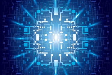 Blue Abstract Backgrounds With Matrix