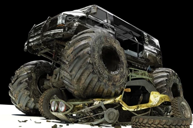 Big Trunk Smashing Other Car