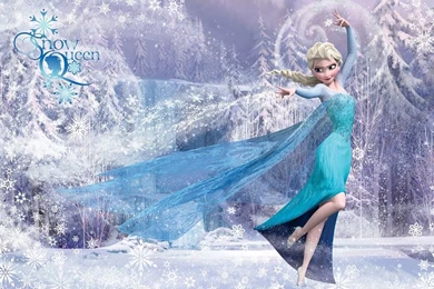 Elsa Disney Character Frozen Blue Bedroom Decor Room Wall Murals ...