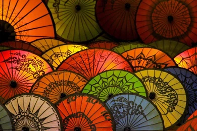 Download Wallpapers Chinese Umbrellas Of Colored Paper (1920 X 1080 ...