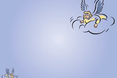 Angel Of Love And Clouds Powerpoint Templates   Blue, Religious ...