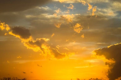 Gold Sunset Sky HD Desktop Wallpapers : Widescreen : Fullscreen ...