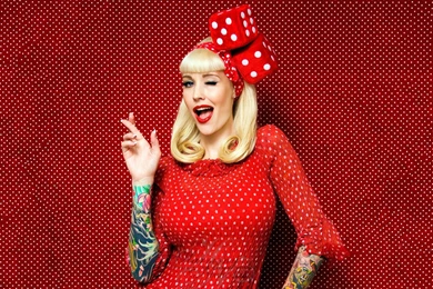 Beauty Blonde Girl Tattoos