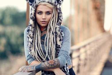Wallpapers Da Rasta Girl, Alessandro Di Cicco, Girl, Tattoo ...