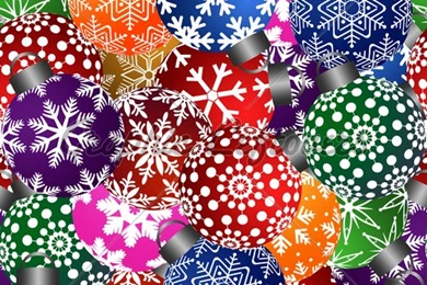 Colorful Christmas Ornaments   Best Template Collection