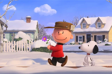 Snoopy And Charlie Brown In Winter   Wallpapers