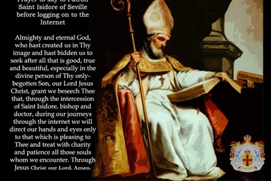 SAINT ISIDORE OF SEVILLE COMPUTER LOG ON PRAYER DESKTOP WALLPAPER ...