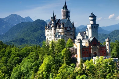 Germany Neuschwanstein Castle Alps Bavaria Wallpapers