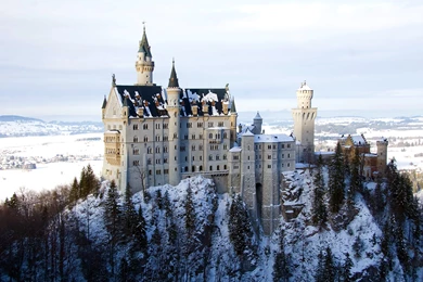 Castle Germany Winter Neuschwanstein Bavaria Wallpapers