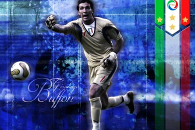 SOCCER PLAYER PICTURES: Gianluigi Buffon Team Italy
