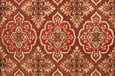 3D Luxury Damascus Backgrounds Wallpapers Stylish Living Room ...