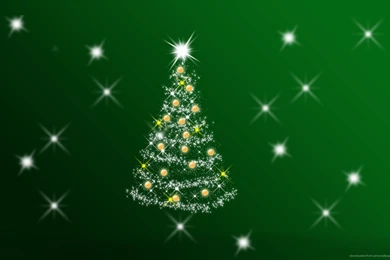 Download 1920x1200 Green Christmas Backgrounds With Tree And Stars ...