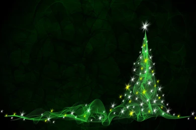 Green Christmas Tree Artwork Wallpapers