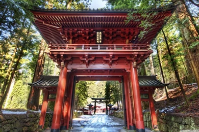 Temple Gate In Japan HD Desktop Wallpapers : High Definition ...