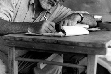 Grayscale: Grayscale Drawings Writing Ernest Hemingway Wallpapers ...