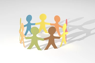 Paper People Chain PPT Backgrounds, Paper People Chain Ppt Photos ...