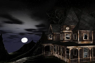HAUNTED HOUSE WALLPAPER   (