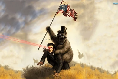 Abe Lincoln On A Bear : Desktop And Mobile Wallpapers : Wallippo