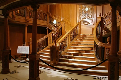 Amazing Staircase On The Titanic Ships Wallpap