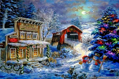 Christmas Winter Scenes Wallpapers   Wallpapers Cave