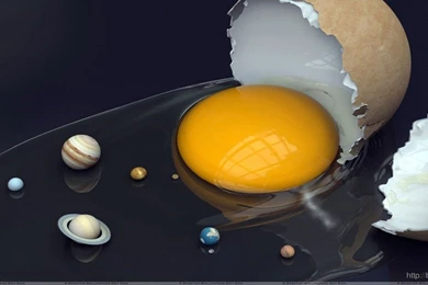 Solar System In Broken Egg Wallpapers
