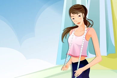 Sports Girl 8735   Sports Girls Wallpapers   Cartoon Illustration